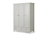 Maine Dove Grey Three Door Wardrobe